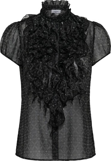 Saint Tropez Liljasz Crinkle Ss Shirt - BLACK DIAMOND TILES - XXL