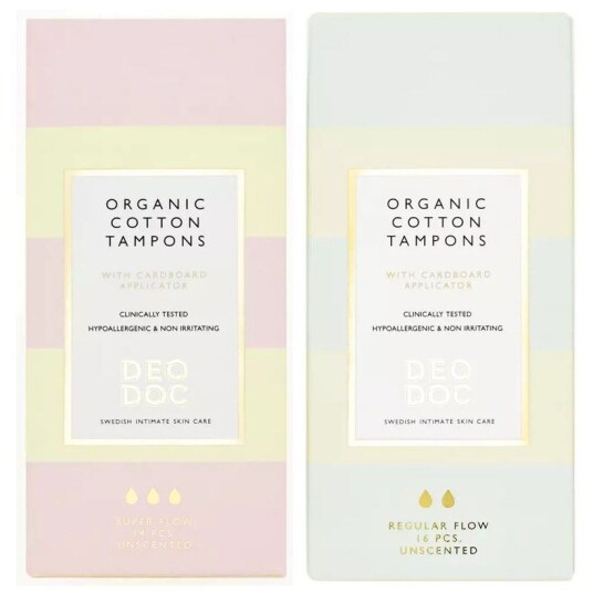 DeoDoc Organic Cotton Tampons Super & Regular DeoDoc Organic Cotton Tampons Super & Regular