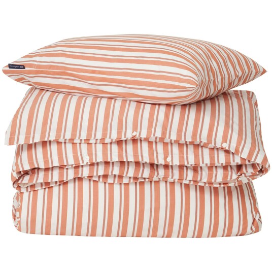 Lexington Striped Cotton Poplin Sengesett 220x220 + 50x60x2 cm Terra Lexington Striped Cotton Poplin Sengesett 220x220 + 50x60x2 cm Terra