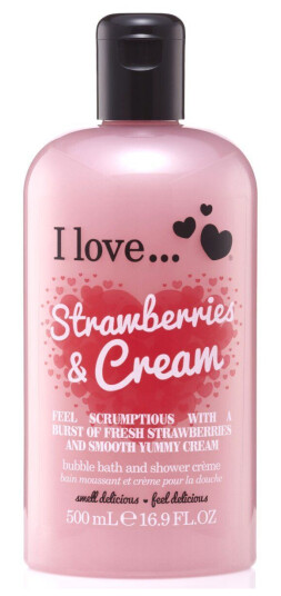 I Love Bubble Bath & Shower Créme Strawberries & Cream 500ml