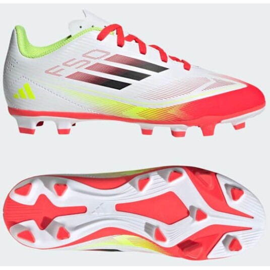 Adidas F50 Club FG/MG Junior Cloud White/Core Black/Solar Yellow 31