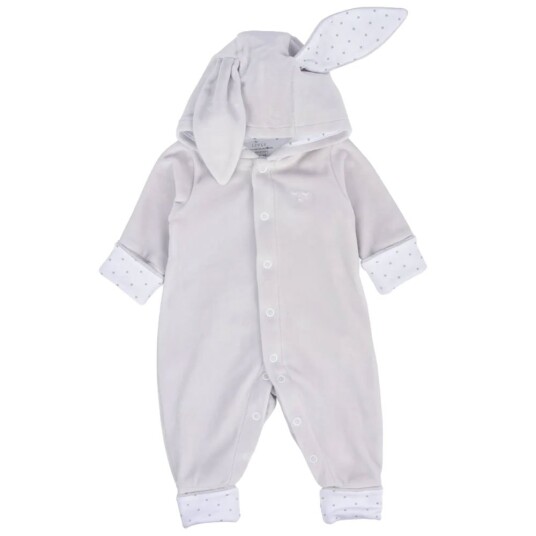 Livly plush bunny overall – grey newborn