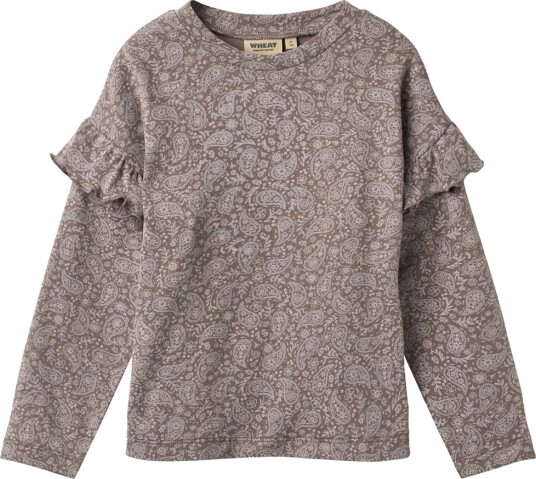 Wheat Genser Belinda Purple Plum Paisley Wheat 4 år (104) Genser Brun Lilla