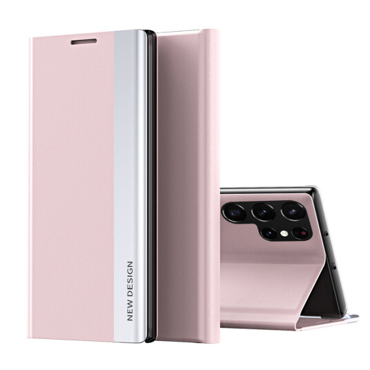 Hurtel Sleep Pro Flipdeksel for Samsung Galaxy S25 Ultra Rosa