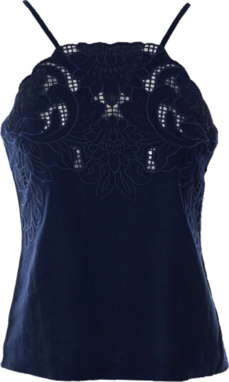 Twinset Dame Topper Blå L,