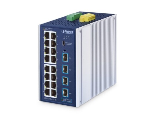 Planet Igs-4215-16T4x, Håndtert, L2/L4, Gigabit Ethernet (10/100/1000), Full Tosidig, Kan Monteres På Vegg