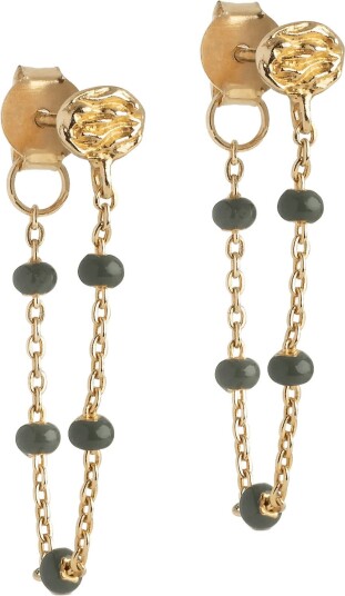 Enamel Copenhagen Earring Lola   KHAKI   30X 5MM