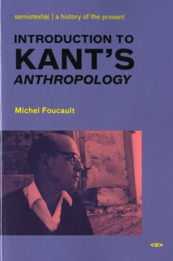 Introduction To Kant'S Anthropology Av Michel Foucault