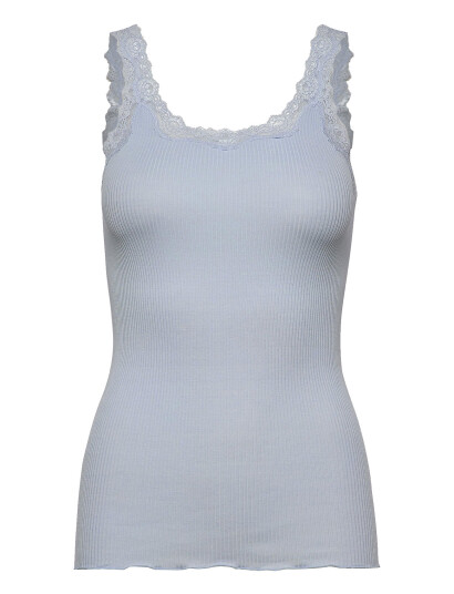 Rosemunde Rwbabette Silk Sl Deep Back Lace To - Blue - L Rosemunde Rwbabette Silk Sl Deep Back Lace To - Blue - L