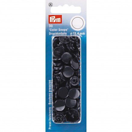 Prym Color Snaps Trykknapper i plast runde marine 12,4 mm 30 stk