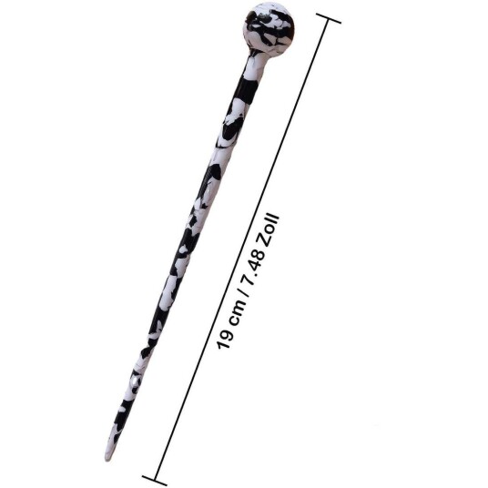 Vakker hårpinne svart og hvit 18,6 cm