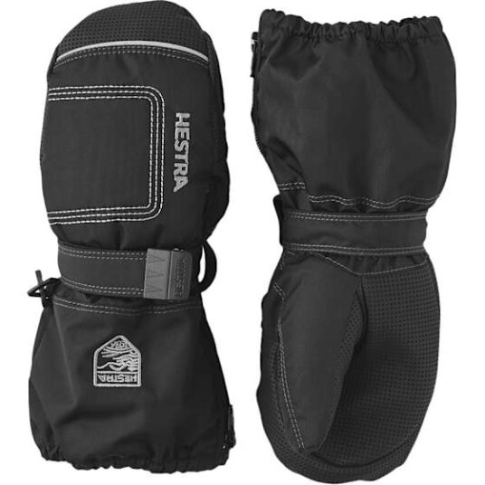 Hestra Baby Zip Long - Mitt Svart/svart 3-4 år