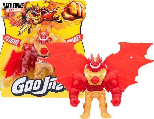 Goo Jit Zu Battlewing Blazagon 22 cm Stretch Figur med Vingetransformasjon Goo Jit Zu Battlewing Blazagon 22 cm Stretch Figur med Vingetransformasjon