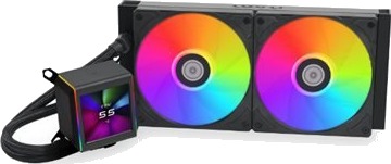 Lian Li Galahad Ii Lcd - Væskekjølesystem For Prosessor - Toppmonterbar, Frontmonterbar, Side Mountable - Radiatorstørrelse: 280 Mm - (For: Am4, Lga1200, Lga1700, Am5, Lga115x Socket) - 140 Mm - Svart