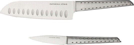 Catarina König Knivsett 2 delt 30 & 21 cm Grå