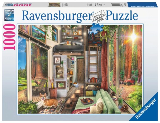 Ravensburger Puslespill 1000 Mikrohus i Redwood Ravensburger
