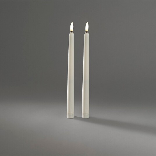 Konstsmide LED stearinlys 2 pcs B O Hvit
