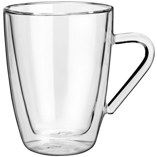 VEGA Te og kaffeglass Dila med hank; 32cl, 8.5x11.1 cm ØxH; Transparent; 2 Stykk / Forpakning VEGA Te og kaffeglass Dila med hank; 32cl, 8.5x11.1 cm ØxH; Transparent; 2 Stykk / Forpakning