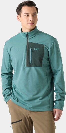 Helly Hansen Versalite Fleecejakke Med 1/2 Glidelås Herre Grønn M