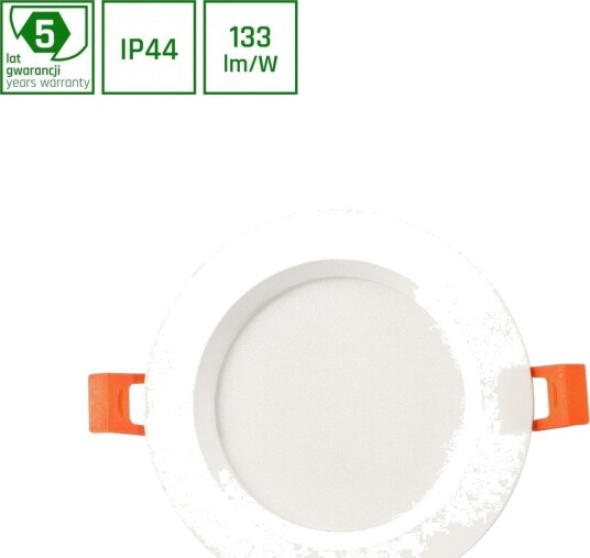 12W Ø14cm Dure 3 Max downlight panel 133lm/W IP44 4000K hvit kant Hull: Ø11cm 5 års garanti Dimbar : Ikke dimbar Kulør : Nøytral