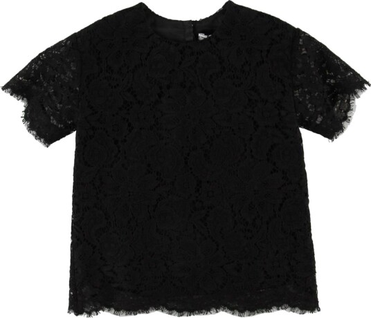 Dolce & Gabbana T skjorte Svart m. Blonder Dolce & Gabbana 6 år 116 T skjorte