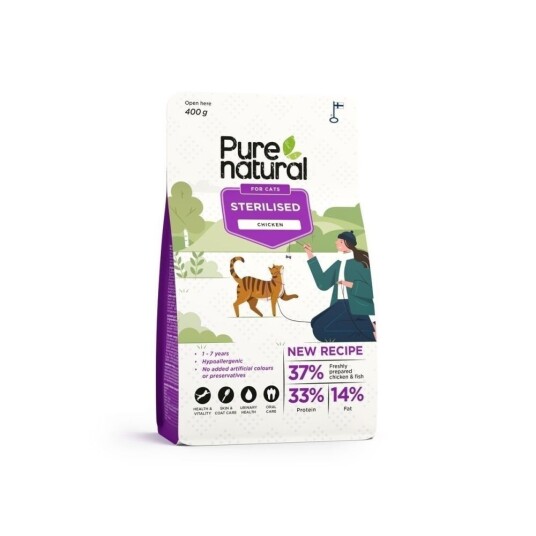 Purenatural Cat Adult Sterilised Chicken (400 G)