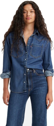 Levi's® Teodora Western Shirt Air Spac Air Space S Skjorter Levi's® Teodora Western Shirt Air Spac Air Space S Skjorter