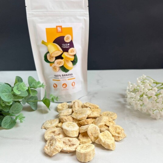 Frysetørket banan | 100 % naturlig og vegansk