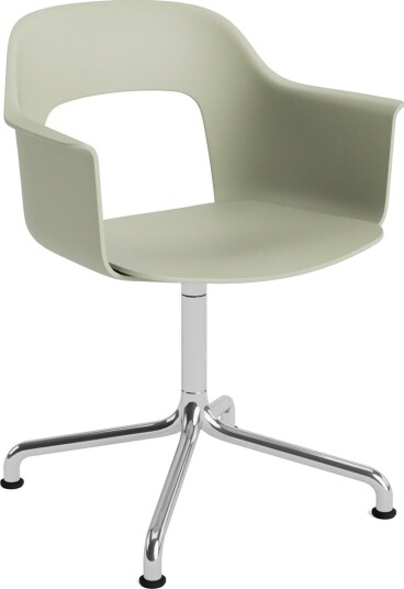 Hay Layout 251 spisestol med armlener og svingbar Grønn/ Aluminium