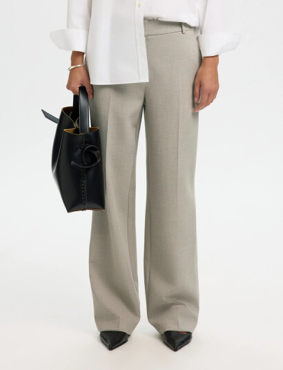 Selected Slfrita Mw Wide Pant Mel Noos - Beige - 38 x 32 Selected Slfrita Mw Wide Pant Mel Noos - Beige - 38 x 32