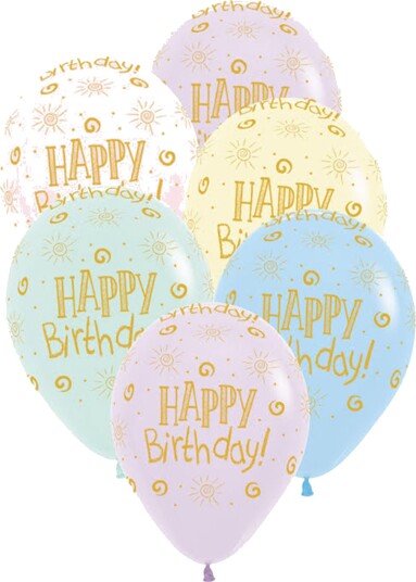 Butterick's Ab Ballonger Happy Birthday Flerfargede 6-pakning 200280