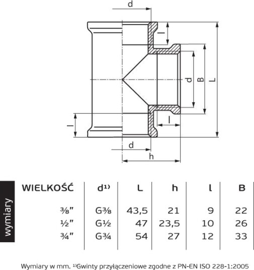 Perfexim Krommet T-Stykke Gw 3/4" 07-453-0200-000