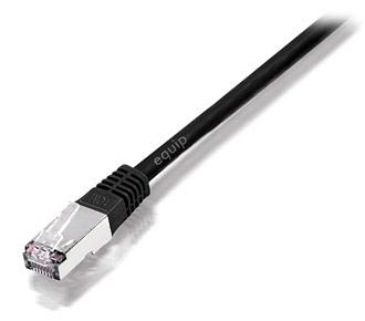 EQUIP Patchkabel X Cat.5E S/FTP 1 m SORT RJ45-RJ45 KRYDSET SORT