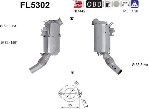 Partikkelfilter AS FL5302 Partikkelfilter AS FL5302