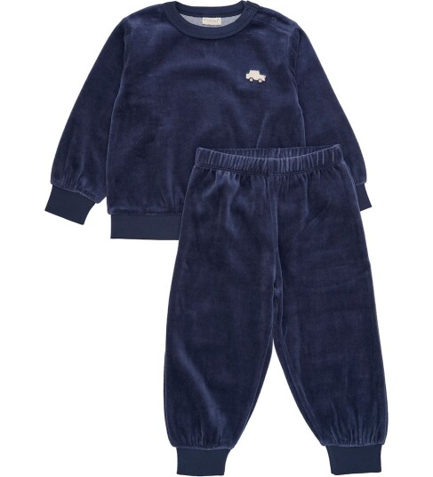 Blå Veloursett   Vintage Blue   Blå   1 år 80   Genser   Blå