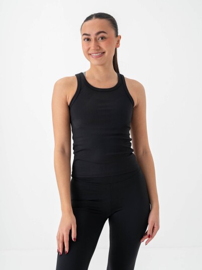 Röhnisch Rib Drymotion Singlet Black M Röhnisch Rib Drymotion Singlet Black M