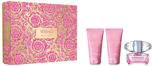 Versace Gift Set Bright Crystal Eau De Toilette + Bath & Shower Gel + Body Lotion Versace Gift Set Bright Crystal Eau De Toilette + Bath & Shower Gel + Body Lotion