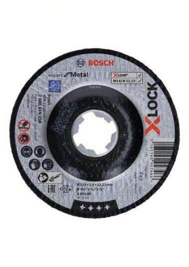Bosch Expert for Metal Kappeskive X LOCK senket skjæring 115 × 2,5 22,23 mm