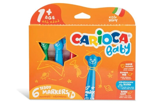 Carioca - Marker w/baby handle (6pcs) (809409) Carioca - Marker w/baby handle (6pcs) (809409)