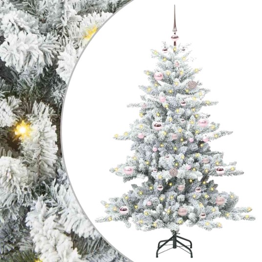  Kunstig sammensatt juletre med 150 LED med stativ 150 cm PVC