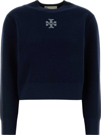 Tory Burch Dame Strikkevarer Blå S,