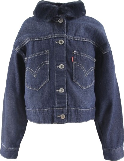 Levis Denimjakke Thames m. Imitert pels Levis 14 år (164) Denimjakker Blå