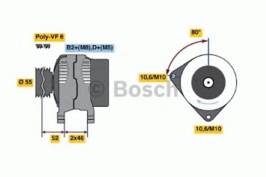 Dynamo BOSCH 0 986 044 400 Dynamo BOSCH 0 986 044 400