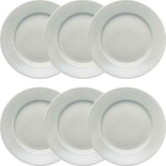 Rörstrand Swedish Grace tallerken liten Ø 21 cm 6 pk Tåke grå