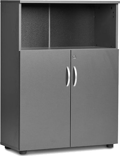 Kontorskab Ekoflex 800X1090 Mm, Antracit Med Lave Døre Kontorskab Ekoflex 800X1090 Mm, Antracit Med Lave Døre