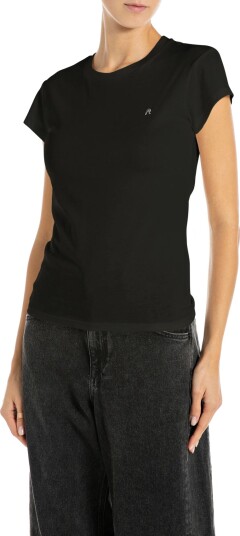 Replay Skinny Jersey T Shirt Black S