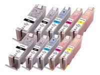 Peach C570xl/C571xl - 10-Pack - Xl-Yield - Svart Gul Cyan Magenta Fotosort - Kompatibel - Gjenfabrikert - Blekkpatron (Alternativ For: Canon Cli-571Xl Canon Pgi-570Xl) - For Canon Pixma Mg5751 Mg5752 Mg5753 Mg6851 Mg6852 Mg6853 Mg7750 Mg