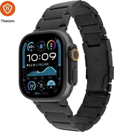 FIXED Titanium Strap for Apple Watch 42/44/45/46/49mm Black