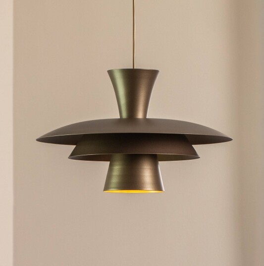 Pendellampe Plato Luminex dimbar Aluminium / grå / sink Stue / spisestue Metall Moderne