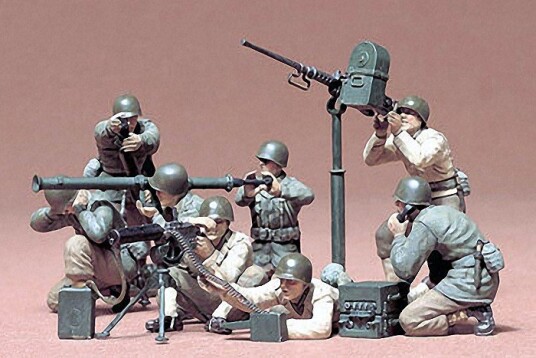 Tamiya 1/35 U.S. Kanon- og Morterteam Modellbyggesett